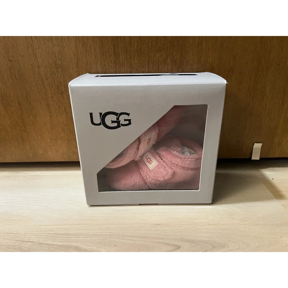 UGG Bixbee Infant Baby Booties Slippers Bubblegum Pink Sz 4/5 12-18 Months NIB